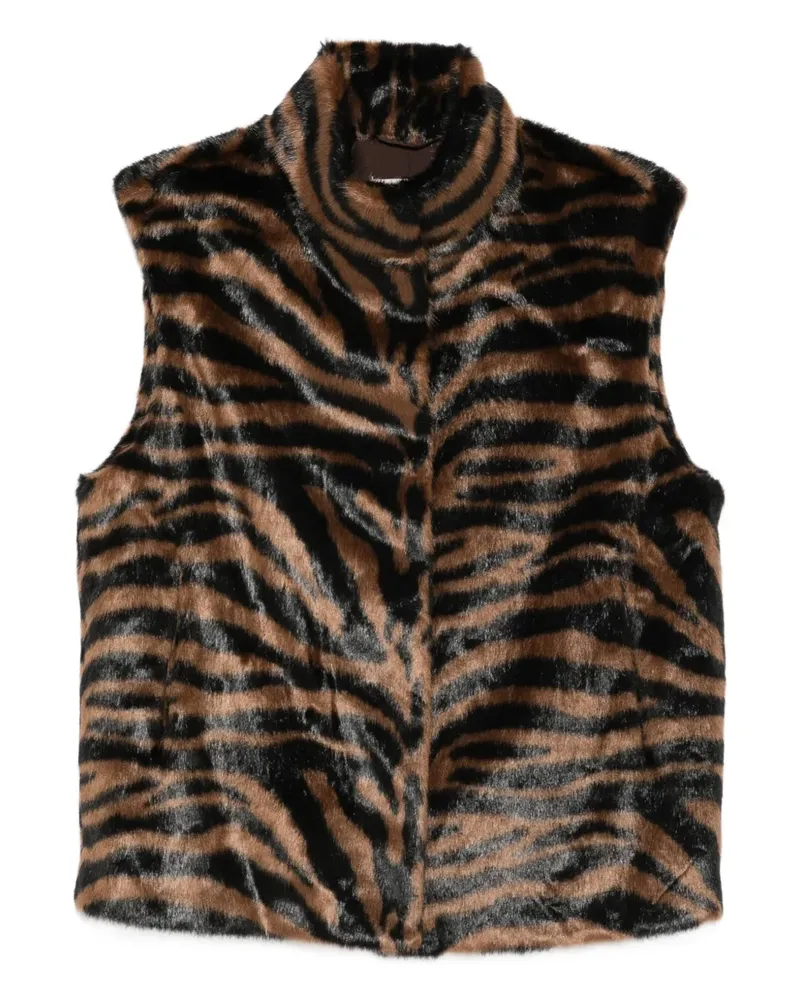 MC2 Saint Barth Ärmellose Ambre Pelzjacke - Braun Braun