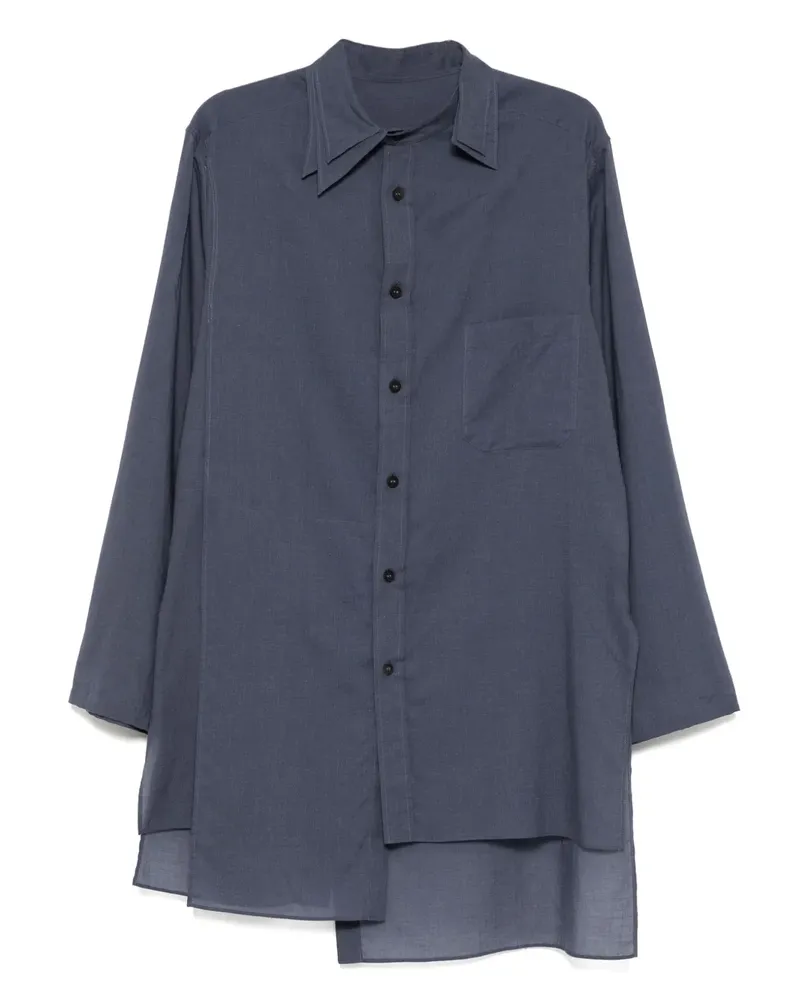 Yohji Yamamoto Langärmeliges Hemd - Blau Blau