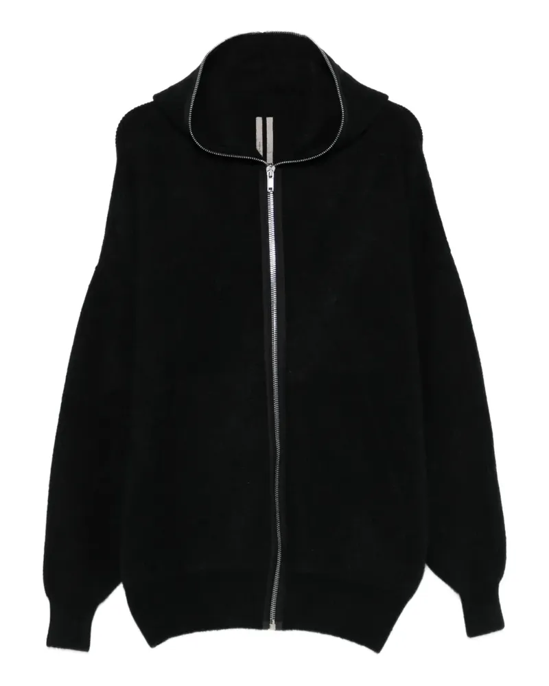 Rick Owens Hoodie mit Reißverschluss - Schwarz Schwarz