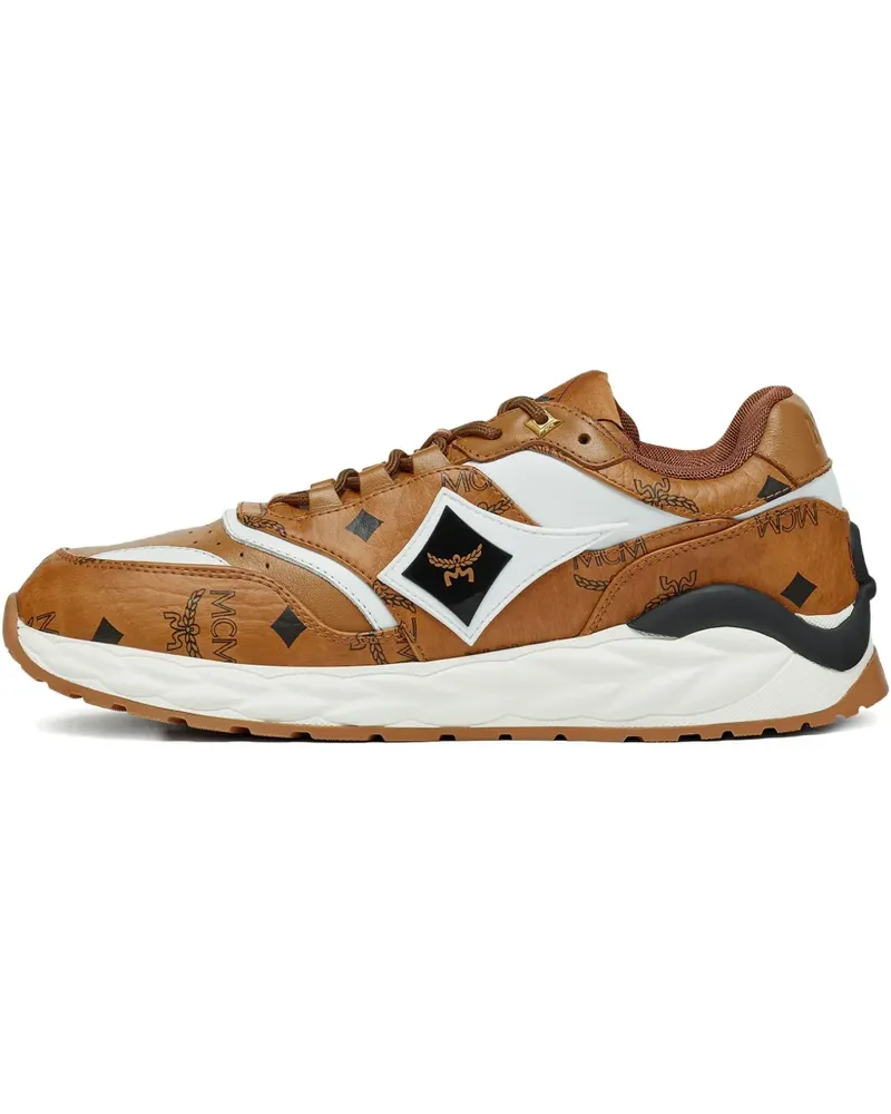MCM Skywander Sneakers mit Logo - Braun Braun