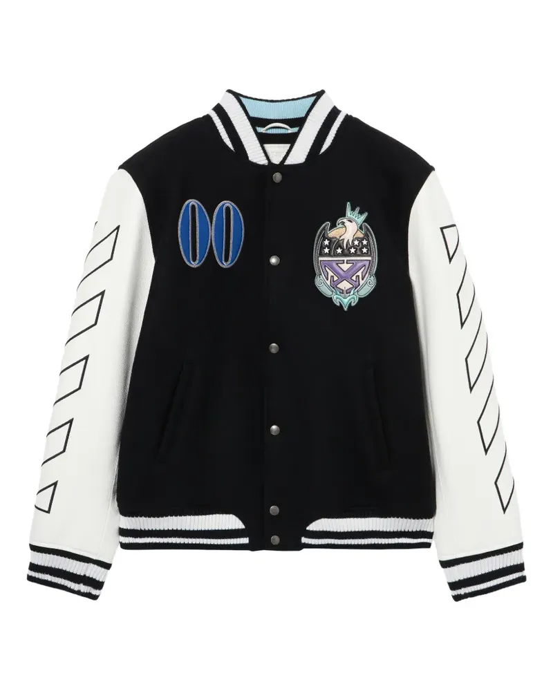 OFF-WHITE Royal Lea Collegejacke - Schwarz Schwarz