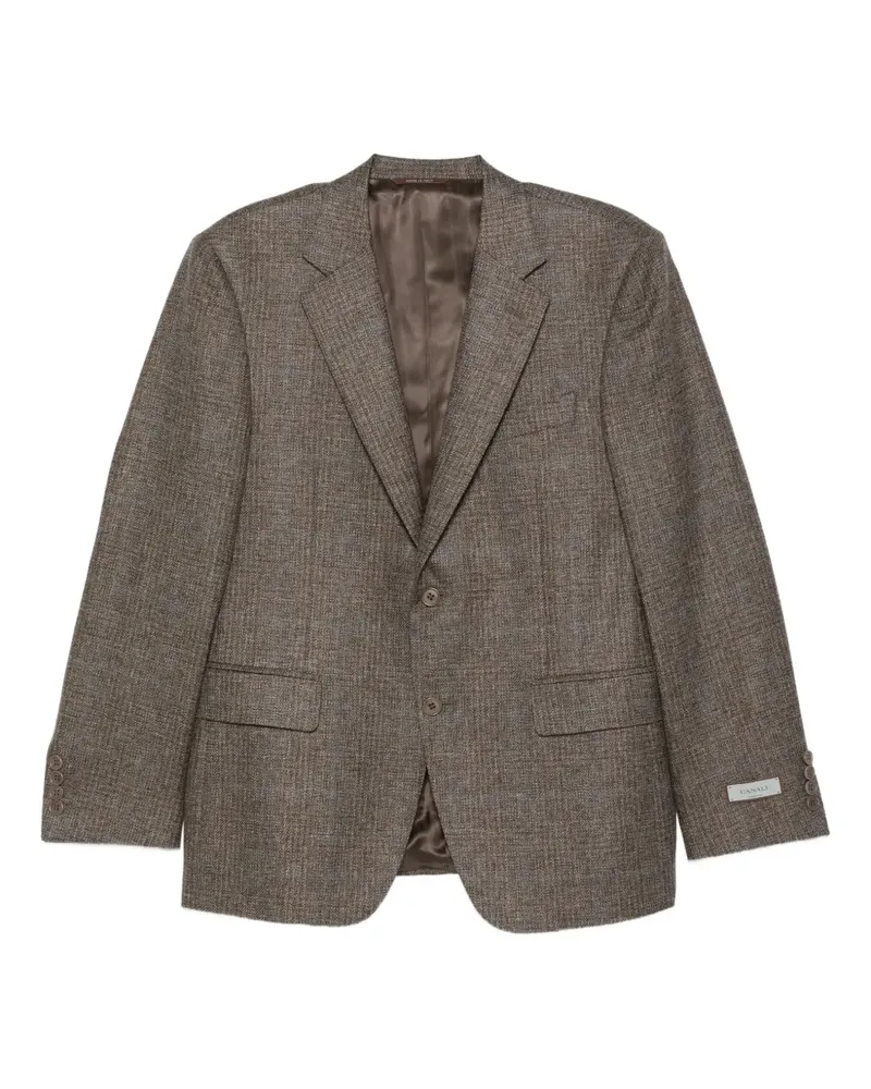 Canali Strukturierte Jacke mit zwei Knöpfen - Braun Braun