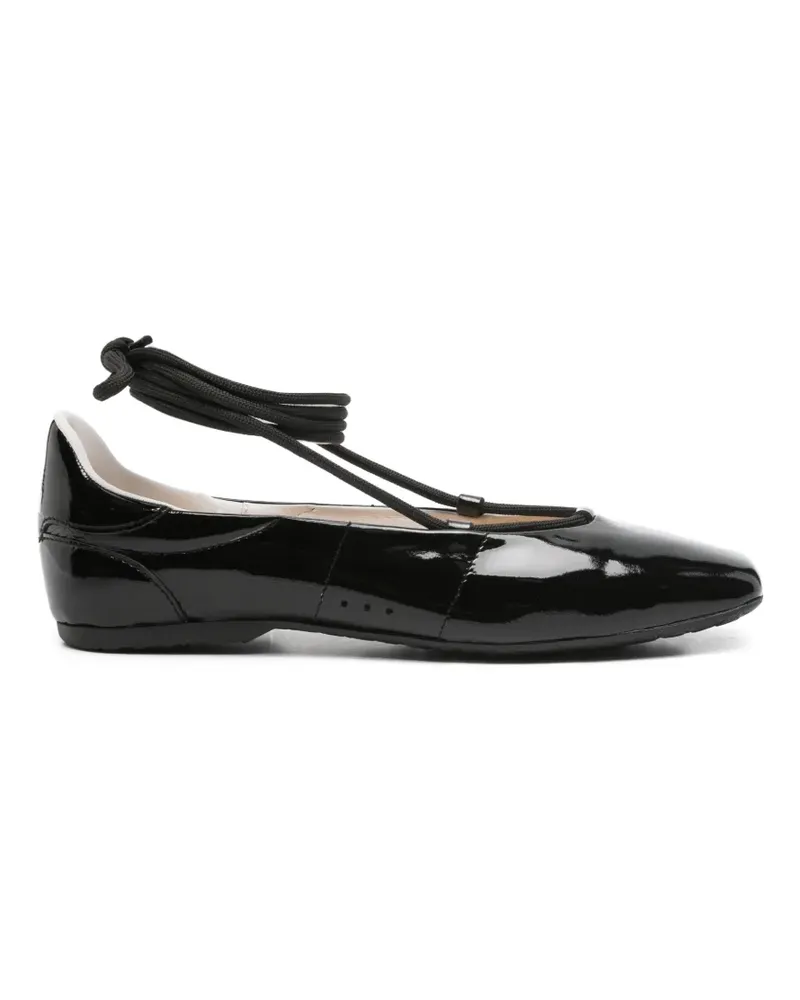 Patrizia Pepe ankle-tie ballet flats - Schwarz Schwarz