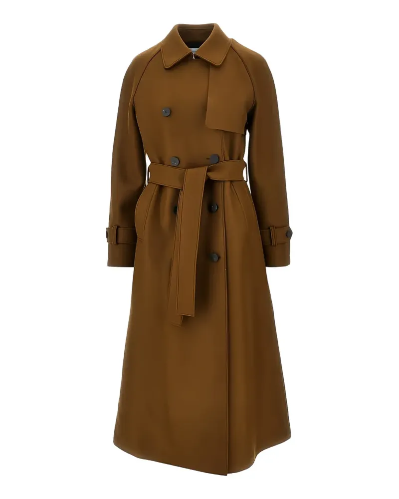 Harris Wharf London double-breasted belted trench coat - Braun Braun
