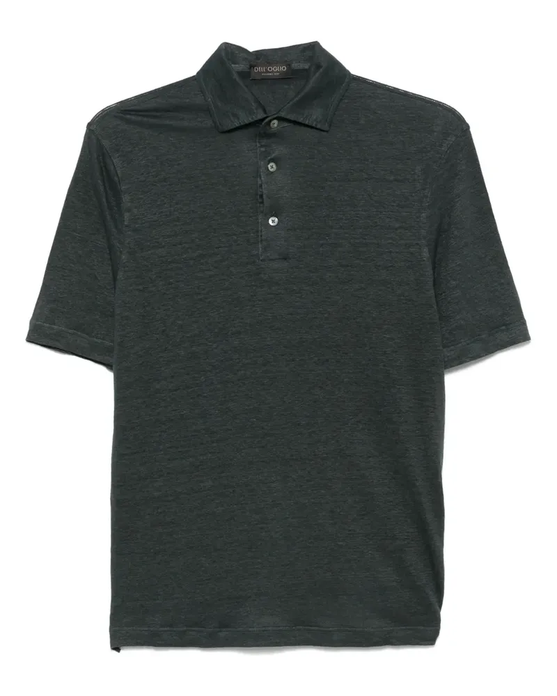 Dell'oglio Poloshirt aus Leinen - Grau Grau
