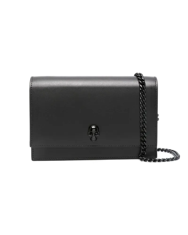 Alexander McQueen Mini Umhängetasche mit Totenkopf - Schwarz Schwarz