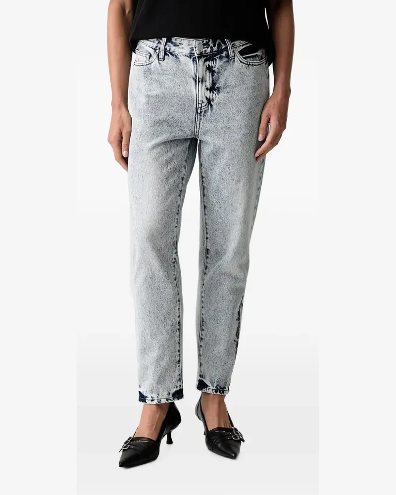 Armani Exchange Acid-Wash-Jeans mit Logo-Stickerei - Blau Blau
