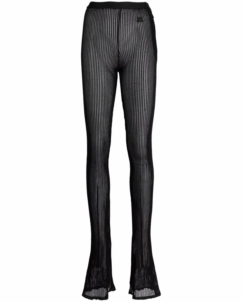 Courrèges Semi-transparente Hose - Schwarz Schwarz
