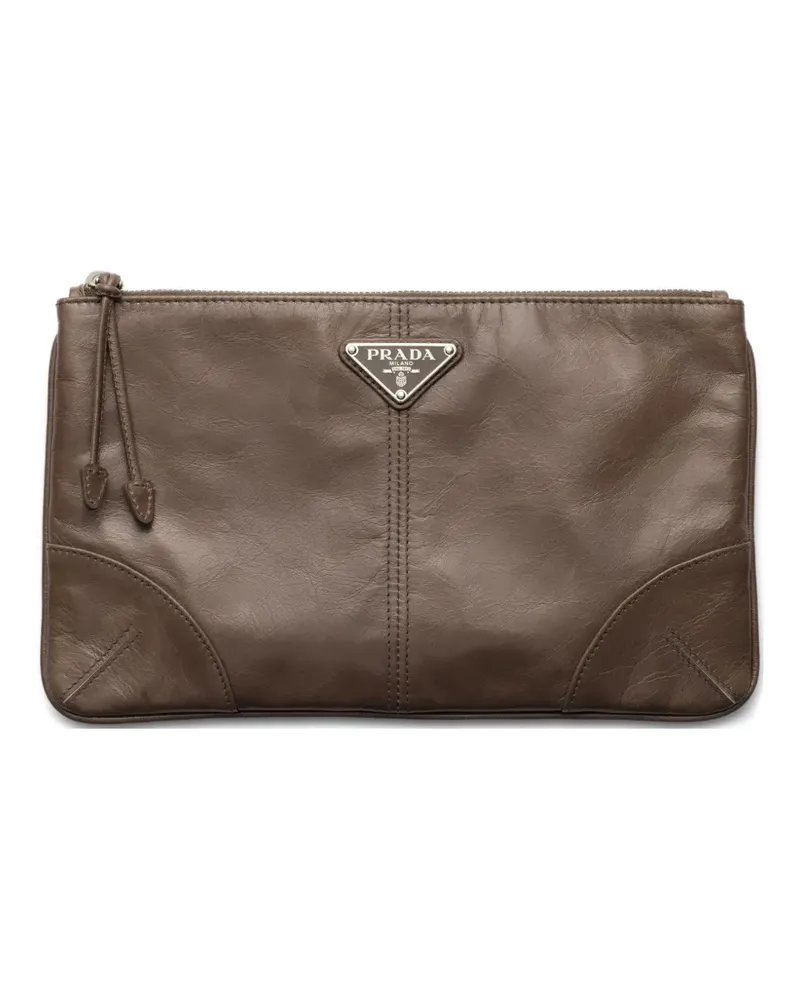 Prada Mini-Tasche aus Leder - Braun Braun