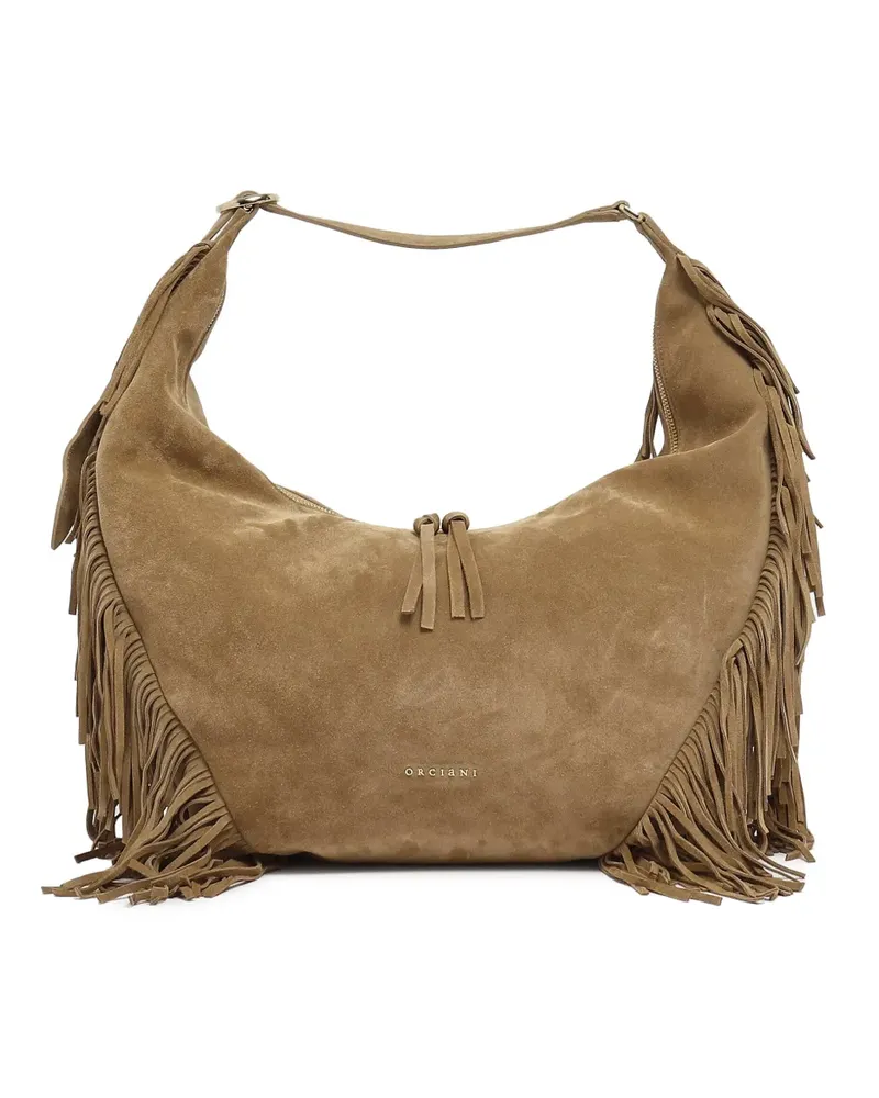 Orciani Peach Fringe shoulder bag - Nude Nude