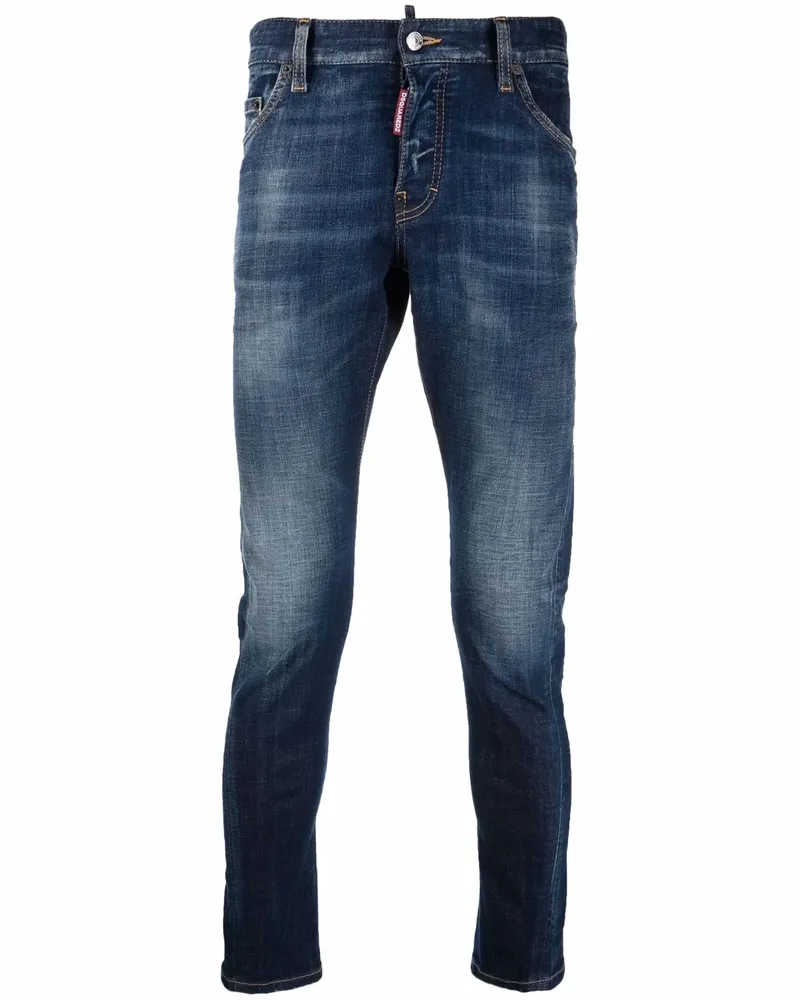 Dsquared2 Jeans mit Logo-Patch - Blau Blau