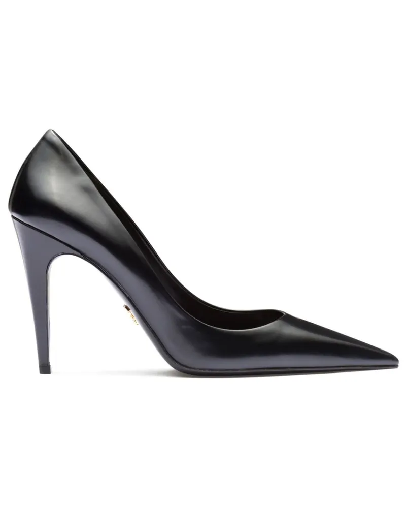 Prada Pumps mit spitzer Kappe 100mm - Schwarz Schwarz