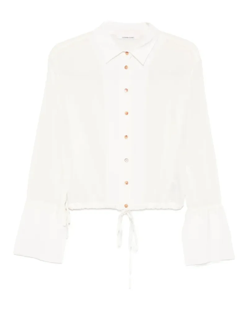 Liviana Conti drawstring-hem shirt - Weiß Weiß