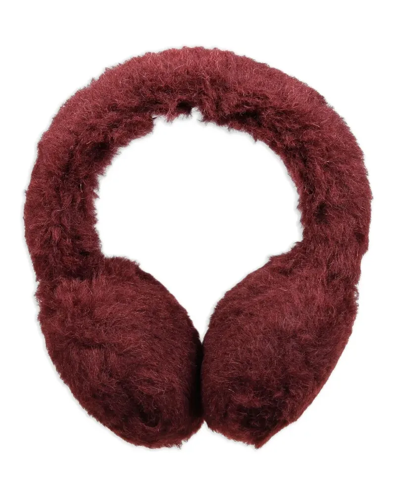 Max Mara Ohrenschützer mit Shearling-Futter - Rot Rot