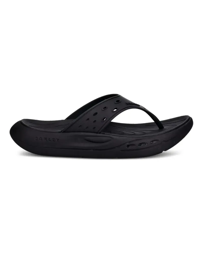 Oakley Studio Flip-Flops mit Logo-Prägung - Schwarz Schwarz