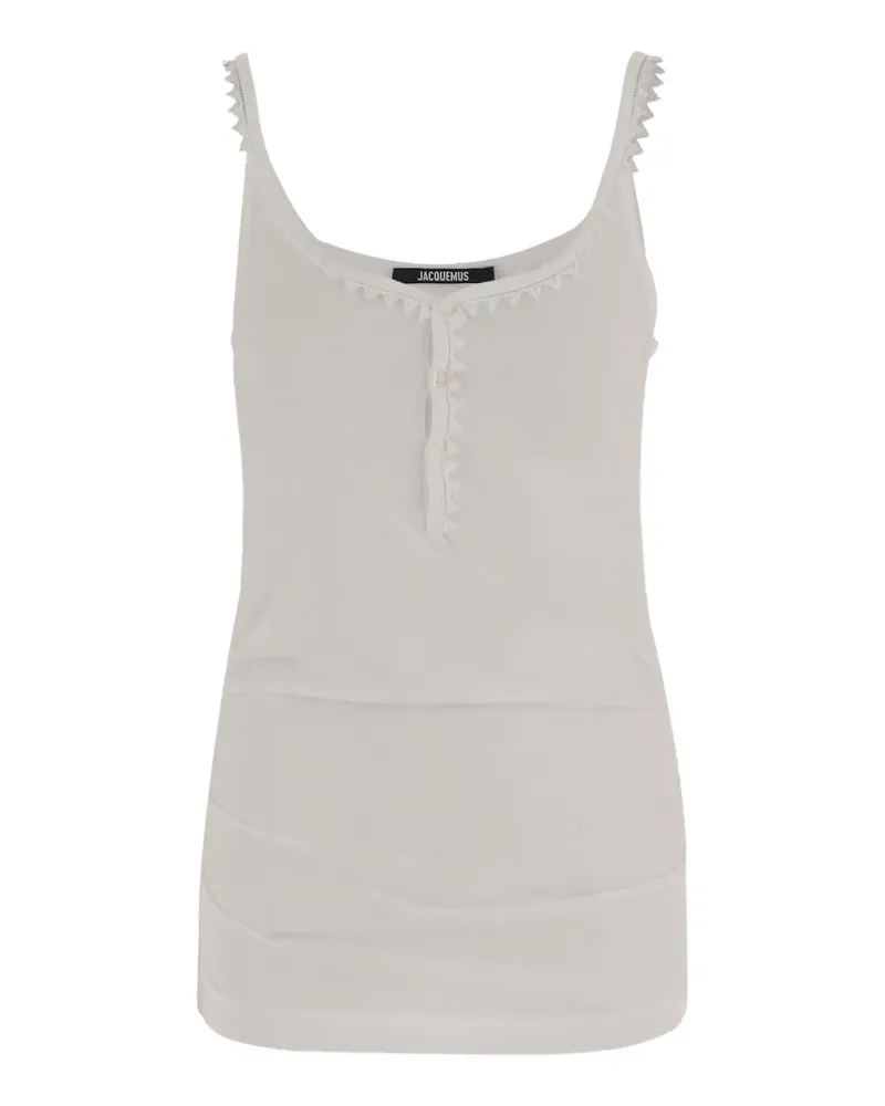 Jacquemus scallop sleeveless top - Weiß Weiß