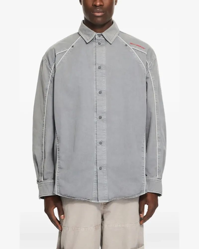 OFF-WHITE Owr Hemd mit Paspeln - Grau Grau