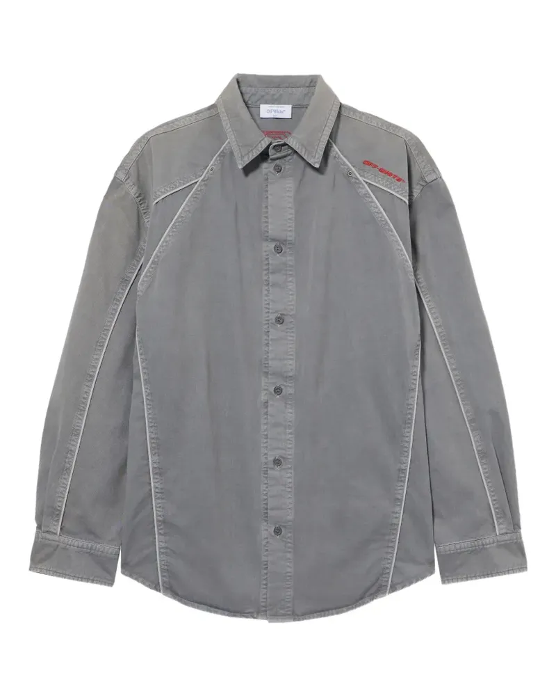 OFF-WHITE Hemdjacke mit Paspeln - Grau Grau