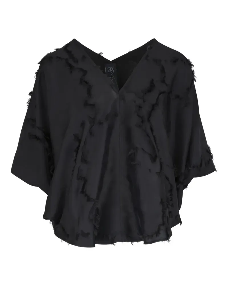Zero + Maria Cornejo Bluse mit V-Ausschnitt - Schwarz Schwarz