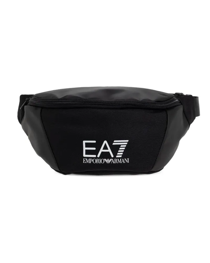 EA7 Gürteltasche mit Logo-Detail - Schwarz Schwarz