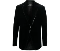 Samtblazer mit Pailletten - Schwarz