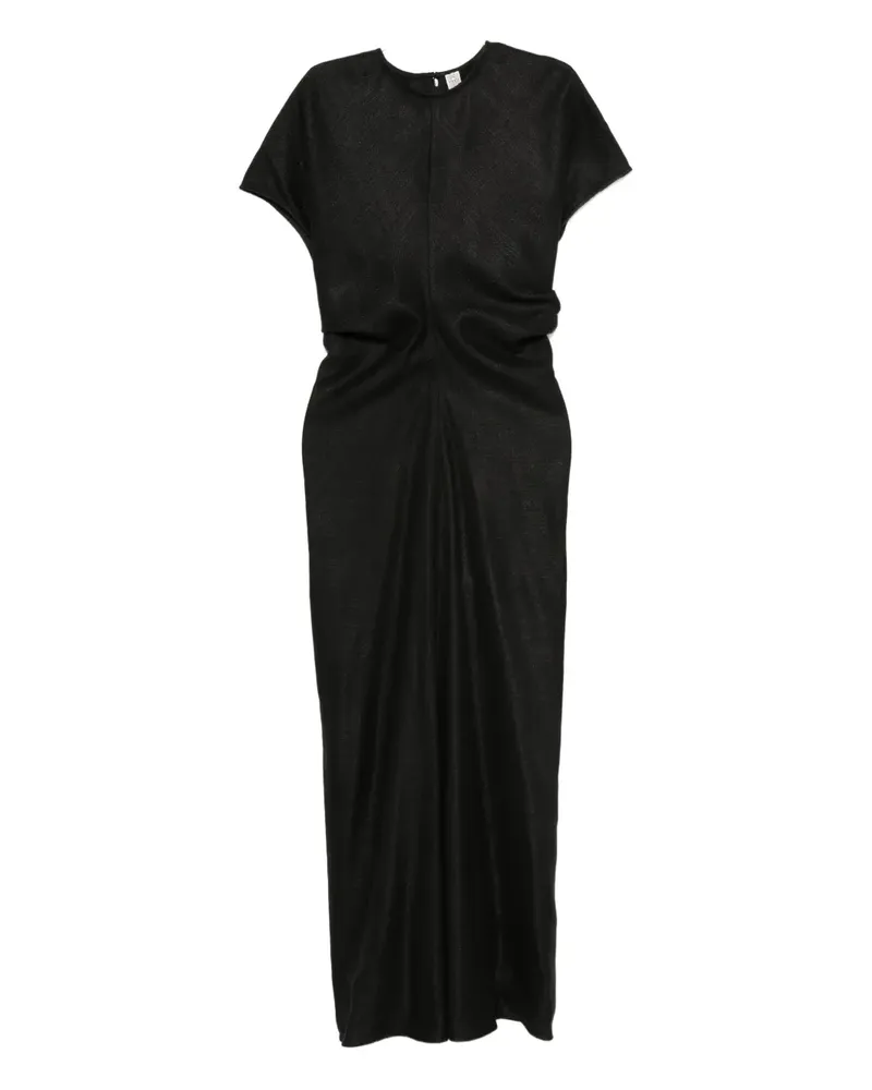 Totême Maxikleid mit lockerem Schnitt - Schwarz Schwarz