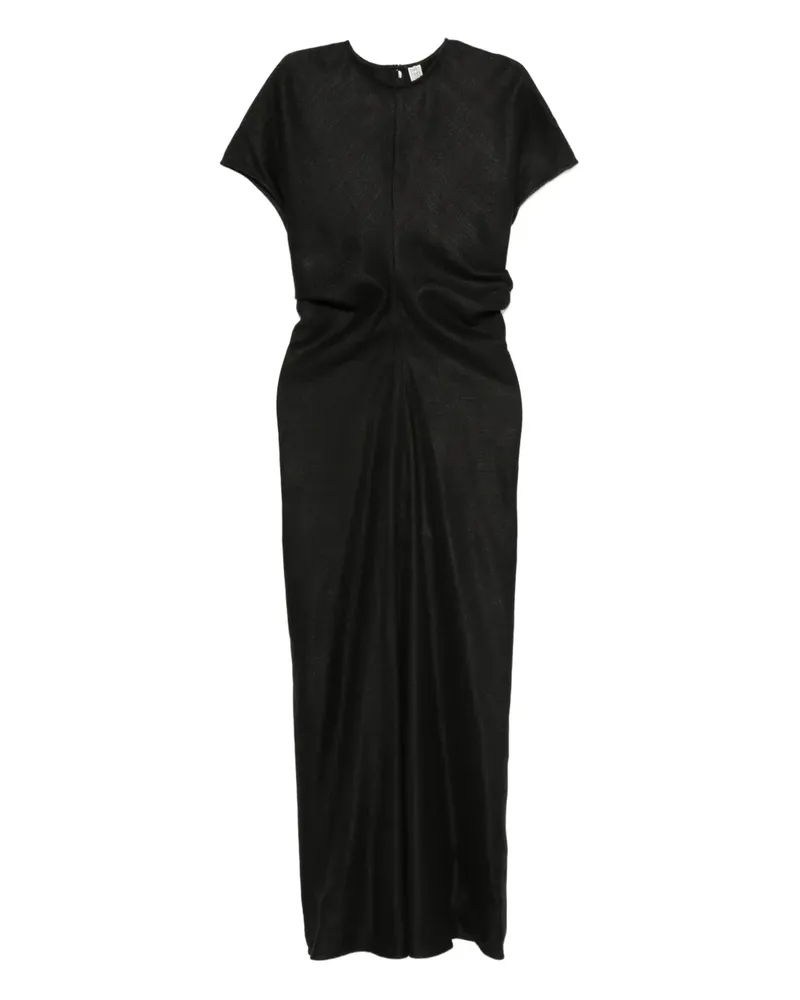 Totême Maxikleid mit lockerem Schnitt - Schwarz Schwarz