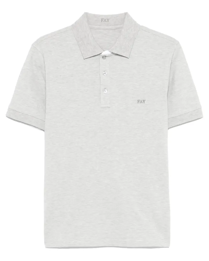 Fay Poloshirt mit Logo-Stickerei - Grau Grau
