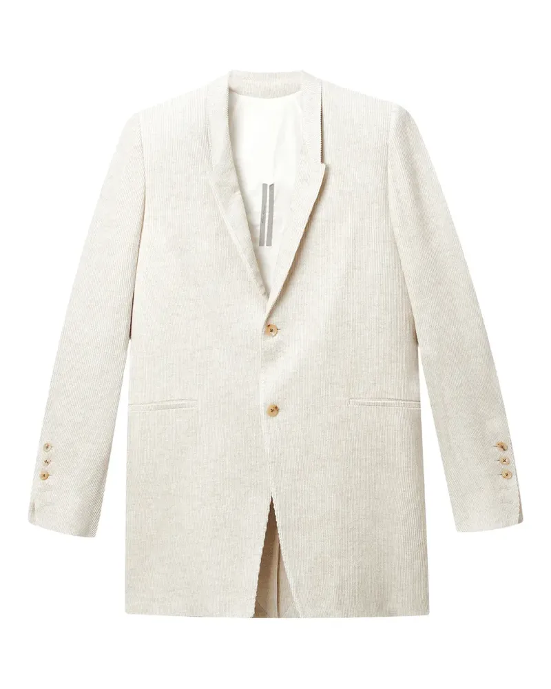 Rick Owens buttoned corduroy jacket - Nude Nude