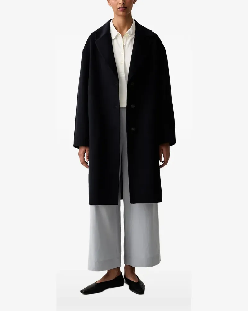 Marc O'Polo notched-lapels single-breasted coat - Schwarz Schwarz
