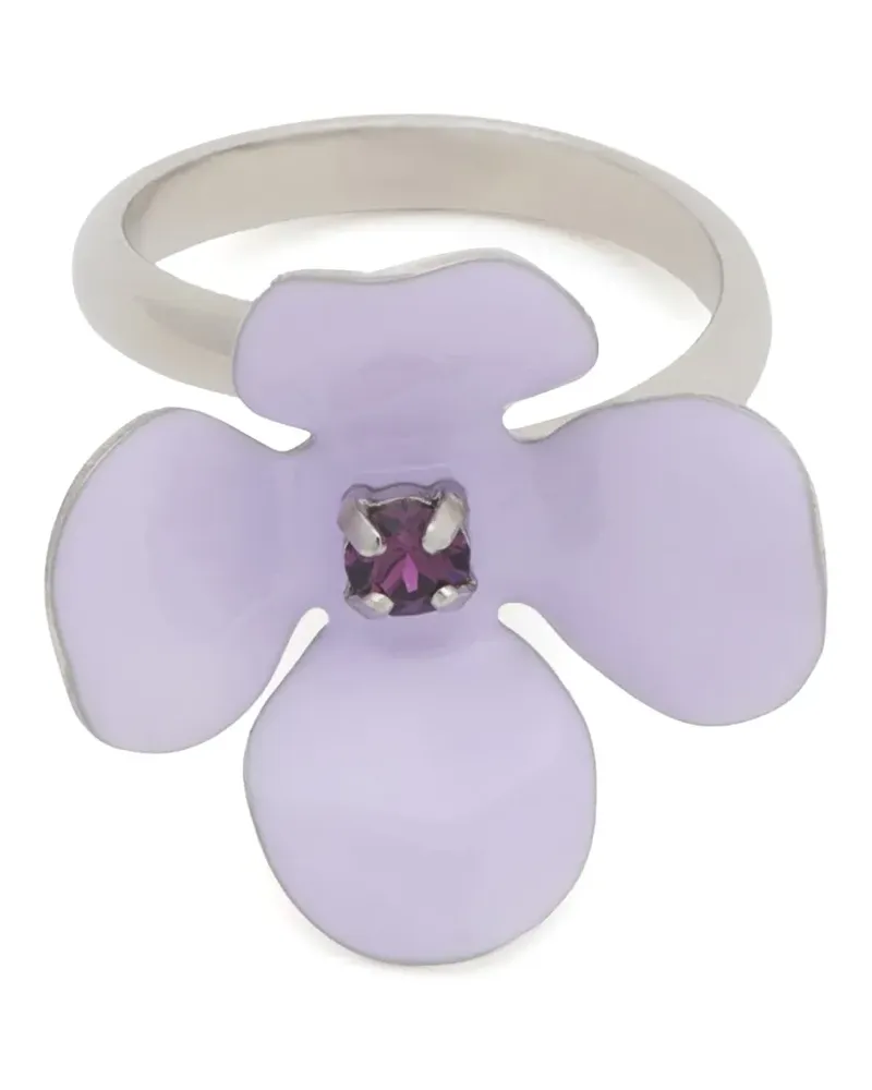 Marni Daisy Ring aus violettem Emaille - Silber Silber