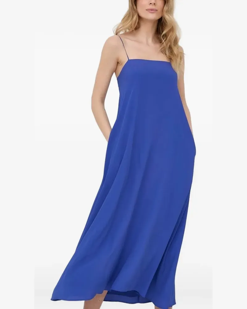 Liviana Conti Midikleid mit eckigem Ausschnitt - Blau Blau