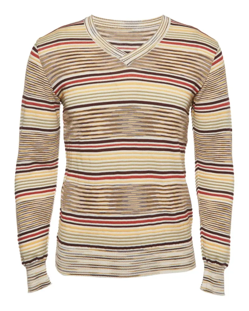 Missoni Gestreifter Pullover aus Rippstrick - Nude Nude