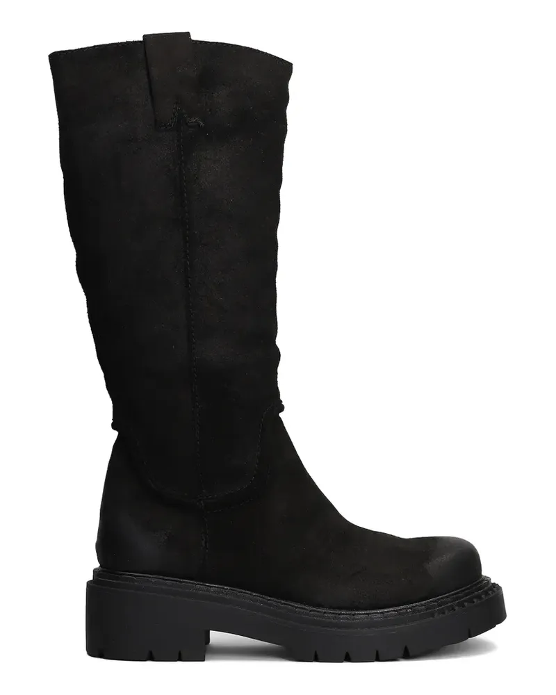 ash Kniehohe Detroit Stiefel aus Wildleder - Schwarz Schwarz