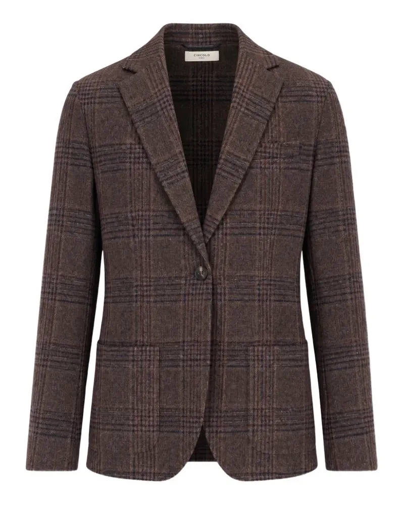 CIRCOLO 1901 check-pattern single-breasted blazer - Braun Braun