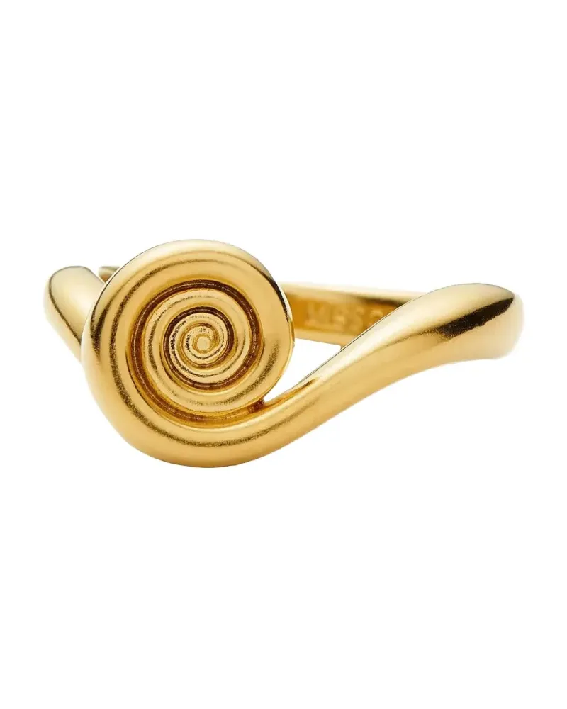 Missoma spiral-motif stacking ring - Gold Gold