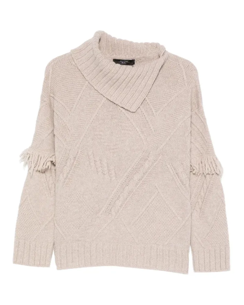 Max Mara Mastro Pullover mit Fransen - Nude Nude