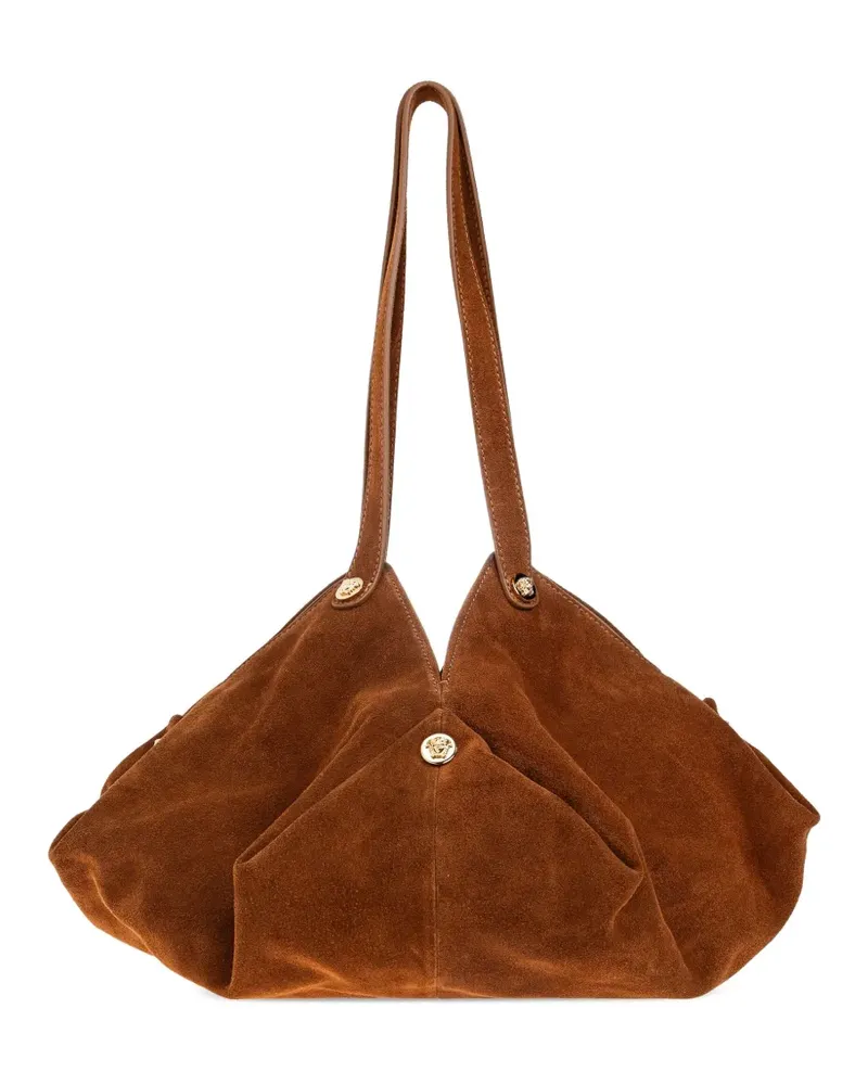 Versace Protea suede shoulder bag - Braun Braun