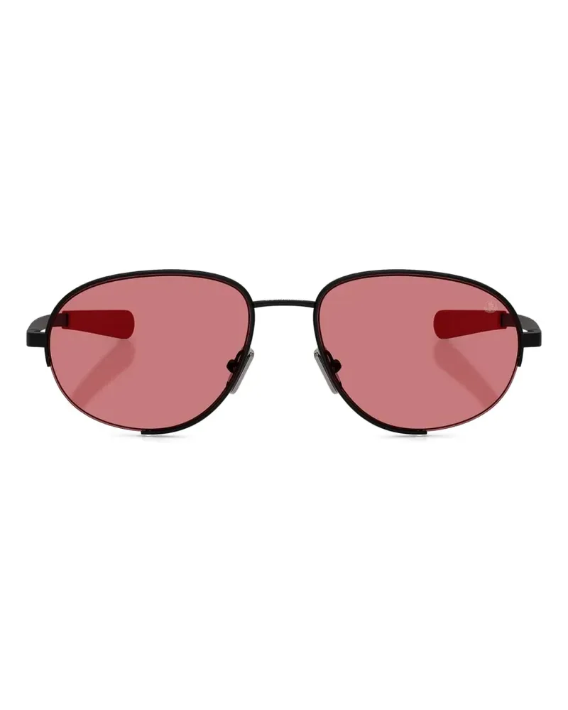Moncler Matte Circuit Sonnenbrille - Schwarz Schwarz