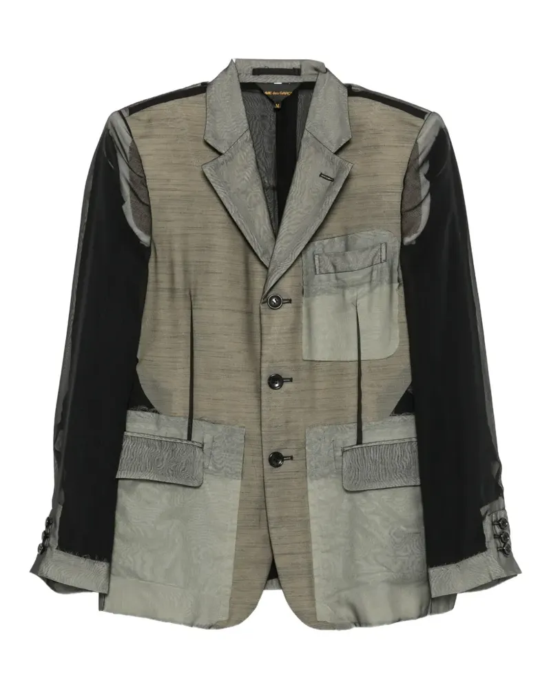 Comme des Garçons Blazer aus Sheer-Georgette - Schwarz Schwarz