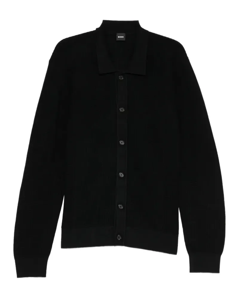 HUGO BOSS Hemd mit Logo-Patch - Schwarz Schwarz