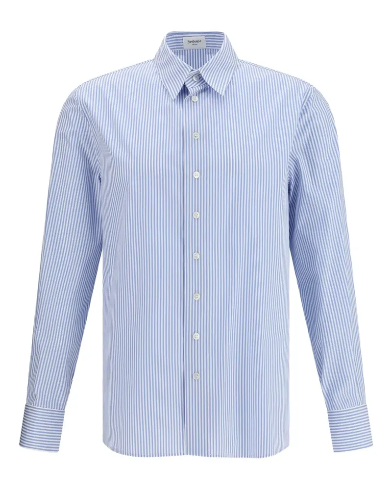 Saint Laurent Gestreiftes Hemd - Blau Blau