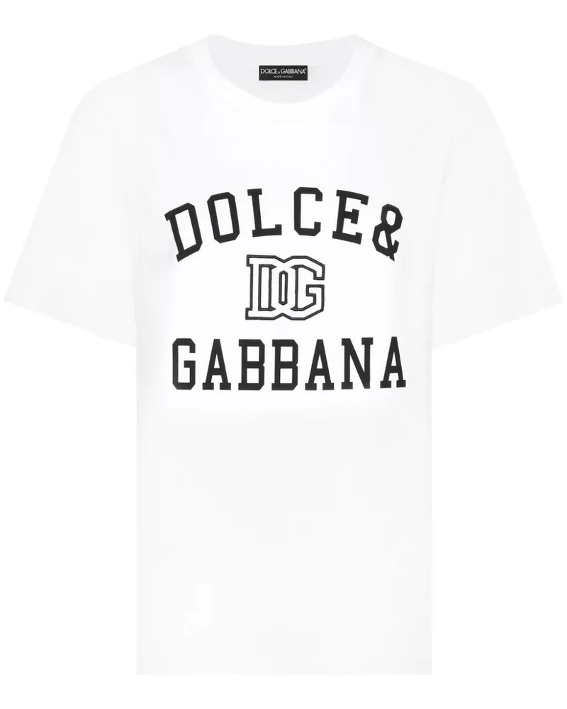 Dolce & Gabbana T-Shirt mit Logo-Print - Weiß Weiß