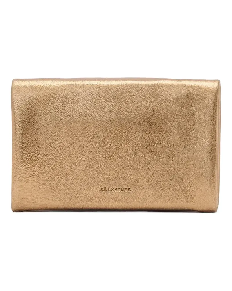AllSaints Harluna zip-up wallet - Gold Gold