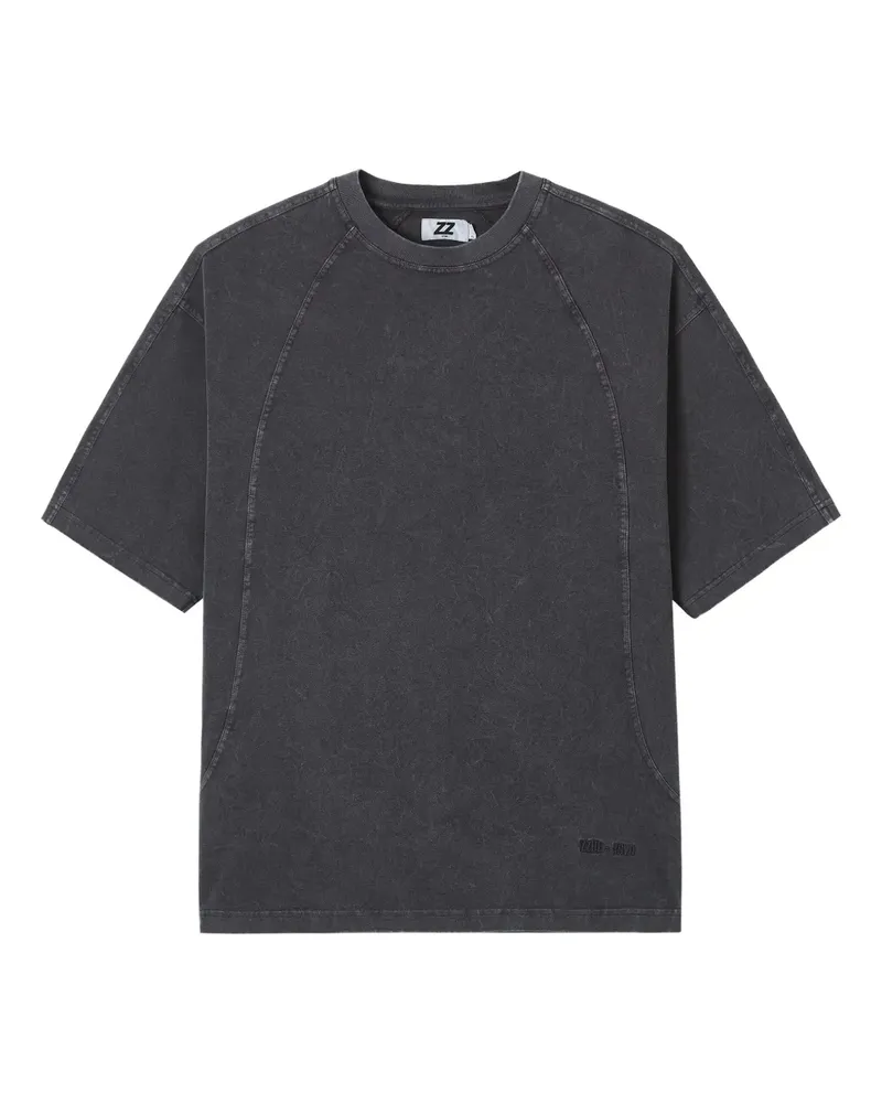 Izzue T-Shirt mit Logo-Stickerei - Grau Grau
