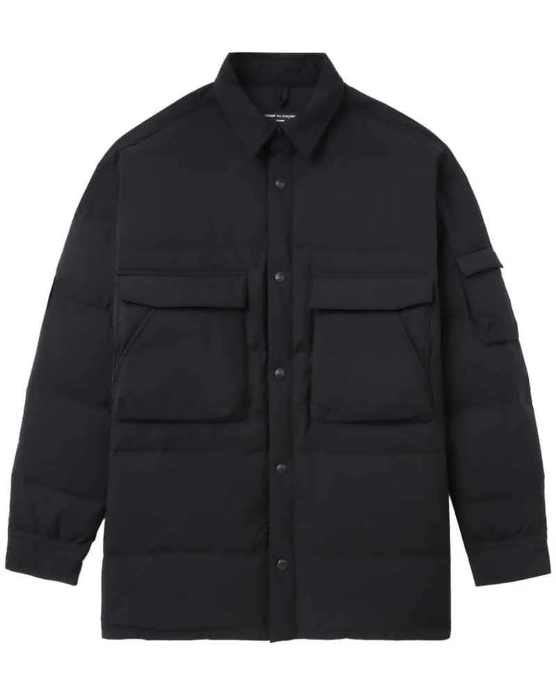 Comme des Garçons Gefütterte Hemdjacke - Schwarz Schwarz