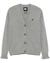 DKNY Cardigan mit Logo-Patch Grau