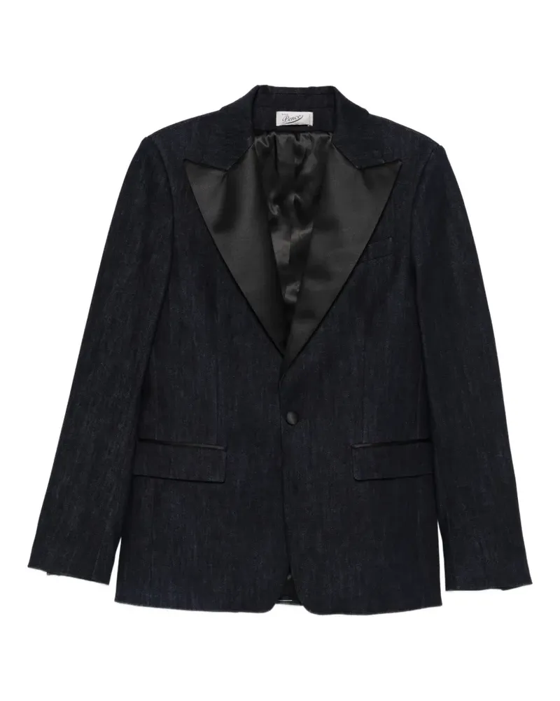 PENCE Lil satin-lapel denim blazer - Blau Blau