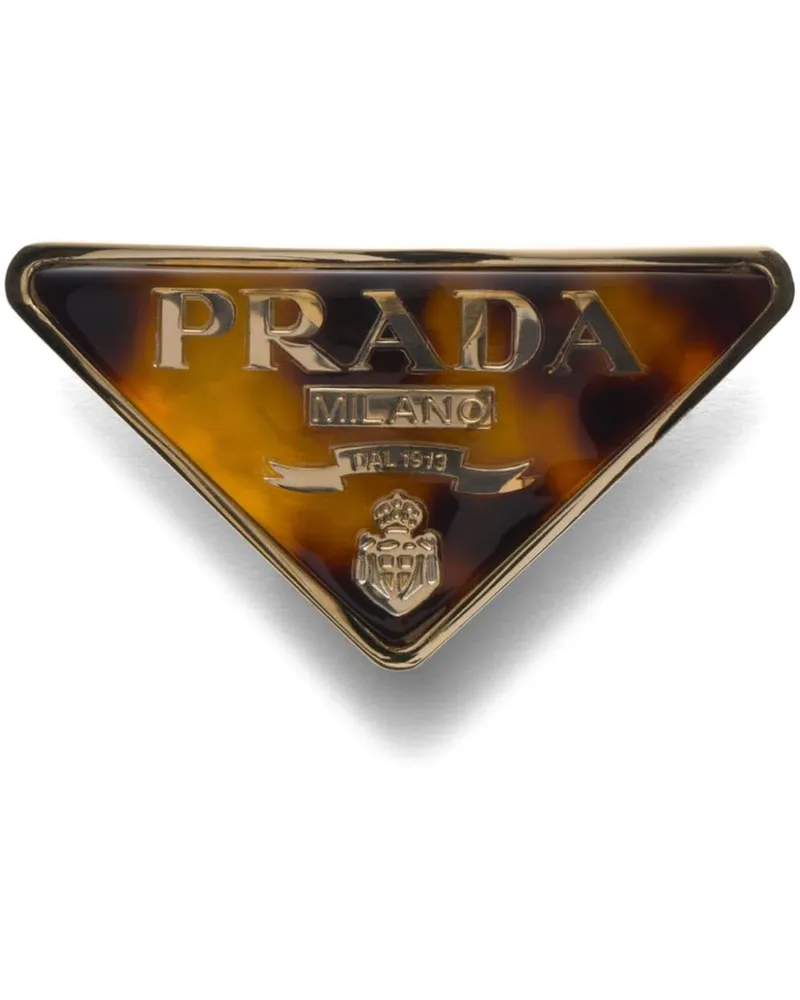 Prada Haarspange in Schildpattoptik - Braun Braun