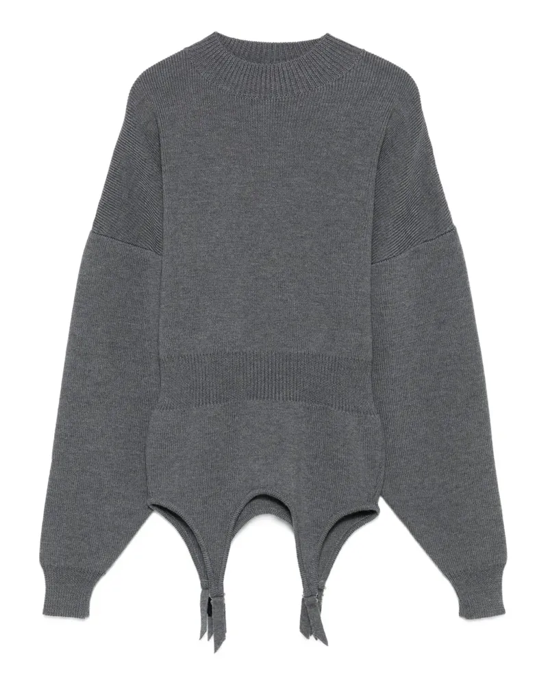 Jean Paul Gaultier mock-neck long-sleeve pullover - Grau Grau